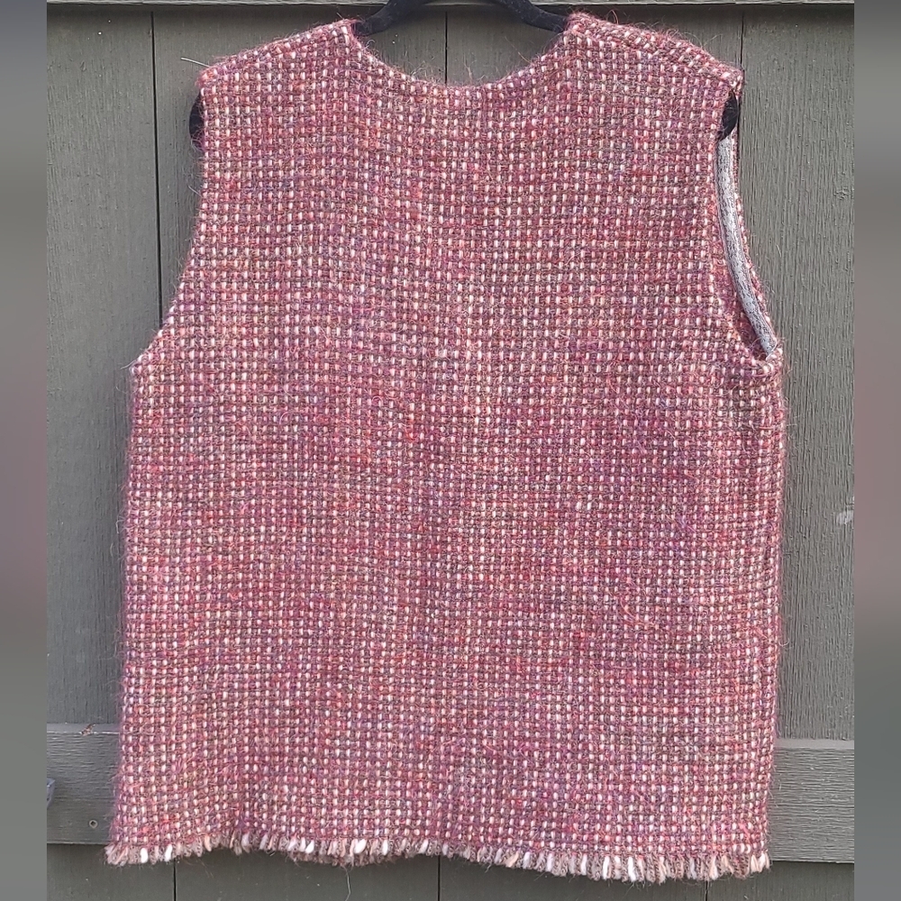 Hand Crafted Multicolor Tweed Vest - Picture 5 of 8